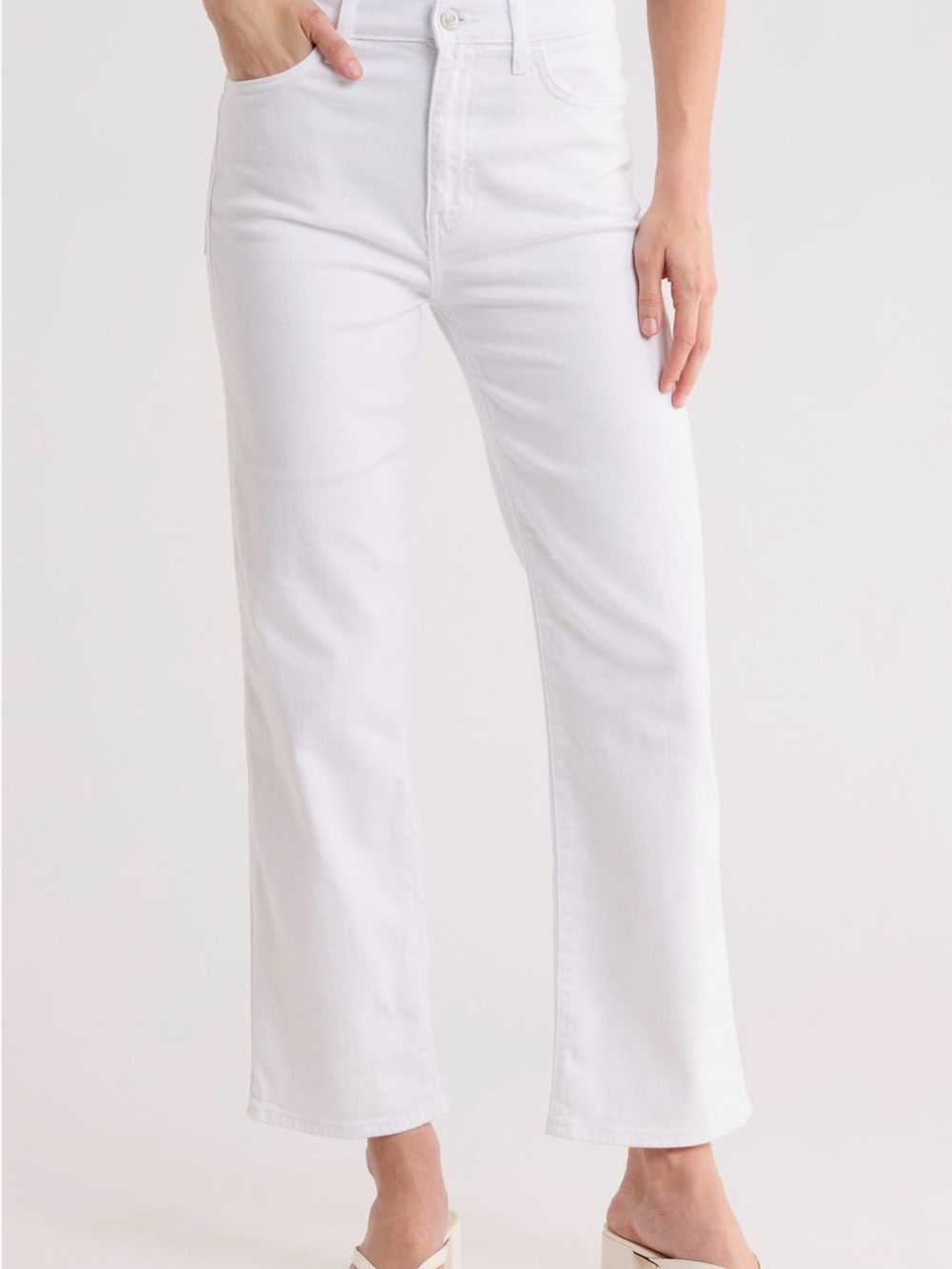 Hudson Jeans Straight-Leg White Women's Jeans 30